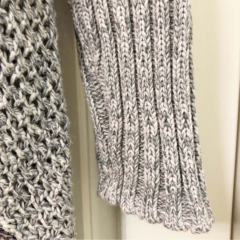CAbi | Chunky Knit Open Front Shawl Collar Cardigan Sweater - Picture 7 of 15
